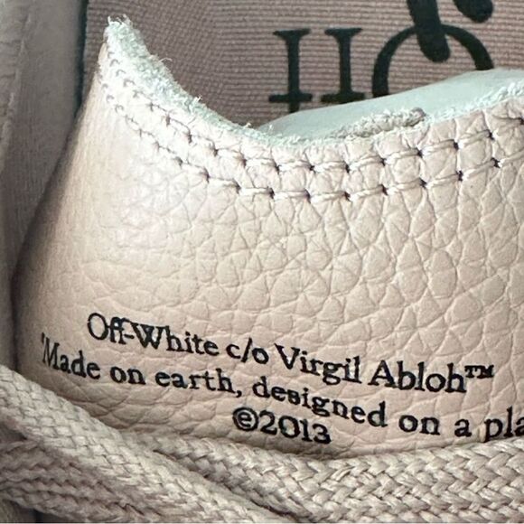 Off-White Low Vulcanized Leather Upper Light Pink Sneakers EU 38 UK 5 US Size 8 - Picture 15 of 16